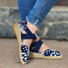 Load image into Gallery viewer, Hemp Rope Wedge Sandals