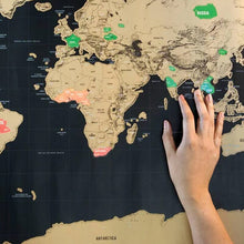 Load image into Gallery viewer, Scratch Map of the World