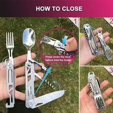 Load image into Gallery viewer, 5 in 1 Multifunctional Camping Utensil Set