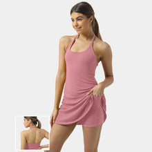 Load image into Gallery viewer, Women&#39;s Sleeveless Exercise Tennis Dress with Built