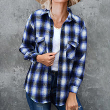 Load image into Gallery viewer, Loose Lapel Plaid Shirt