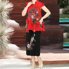 Load image into Gallery viewer, Elderly Cotton and Linen Two Piece Set