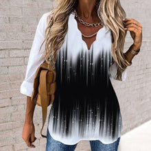 Load image into Gallery viewer, Wavy Neck Print T-shirt