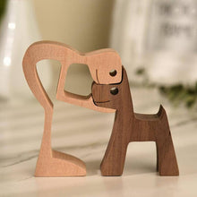Load image into Gallery viewer, 🎁Pet Lover Gifts Wood Sculpture Family &amp; Puppy Wooden Crafts Table Ornaments