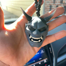 Load image into Gallery viewer, Japanese Oni Mask Car Rear View Mirror Ornament
