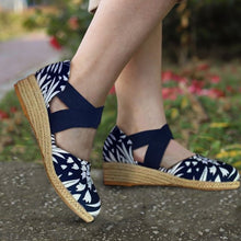 Load image into Gallery viewer, Hemp Rope Wedge Sandals
