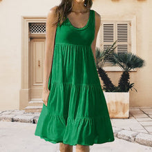 Load image into Gallery viewer, Sleeveless Crewneck Panel Dress