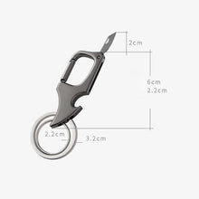 Load image into Gallery viewer, Multifunctional Pendant Bottle Opener Metal Double Ring Key Chain