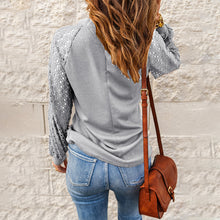 Load image into Gallery viewer, Women&#39;s Crew Neck Waffle Grace Panel T-Shirt