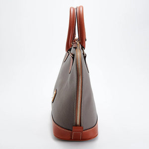 Pebble Leather Zip Zip Satchel