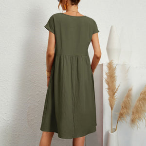 Women's Cotton Round Neck Dress