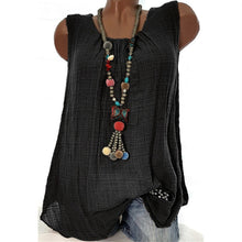 Load image into Gallery viewer, Comfortable Casual Round Neck Sleeveless T-Shirt
