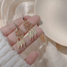 Load image into Gallery viewer, Dreamcatcher Crystal Charm Earrings