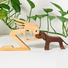 Load image into Gallery viewer, 🎁Pet Lover Gifts Wood Sculpture Family &amp; Puppy Wooden Crafts Table Ornaments