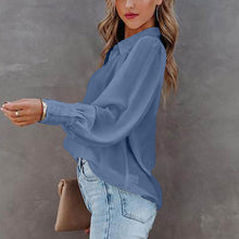 Load image into Gallery viewer, Balloon Sleeve Pleated Shirt