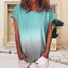 Load image into Gallery viewer, Gradient Rainbow Print T-shirt