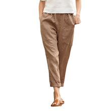 Load image into Gallery viewer, Plain Cotton Linen Casual Pants for Women