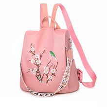 Load image into Gallery viewer, Embroidered Anti-theft Backpack