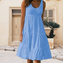 Load image into Gallery viewer, Sleeveless Crewneck Panel Dress