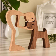 Load image into Gallery viewer, 🎁Pet Lover Gifts Wood Sculpture Family &amp; Puppy Wooden Crafts Table Ornaments