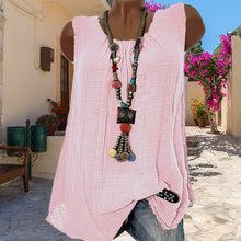 Load image into Gallery viewer, Comfortable Casual Round Neck Sleeveless T-Shirt