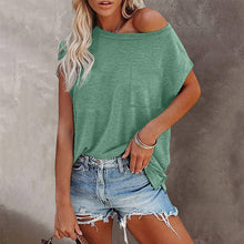 Load image into Gallery viewer, Women&#39;s Casual Short Sleeve Off Shoulder Oversized T Shirt