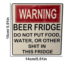 Load image into Gallery viewer, Funny Beer Fridge Vintage Sticker Sign🤭