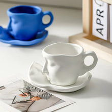 Load image into Gallery viewer, Metal touching face creative ceramic kiss Coffee cup
