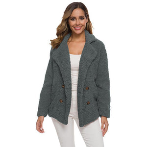 Warm Plush Coat Lapel Jacket