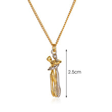 Load image into Gallery viewer, The Tale of Two Lovers Necklace and Earrings,Couple hug necklace
