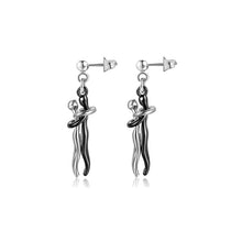 Load image into Gallery viewer, The Tale of Two Lovers Necklace and Earrings,Couple hug necklace