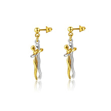 Load image into Gallery viewer, The Tale of Two Lovers Necklace and Earrings,Couple hug necklace