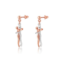 Load image into Gallery viewer, The Tale of Two Lovers Necklace and Earrings,Couple hug necklace