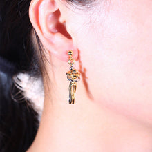 Load image into Gallery viewer, The Tale of Two Lovers Necklace and Earrings,Couple hug necklace