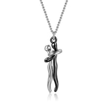 Load image into Gallery viewer, The Tale of Two Lovers Necklace and Earrings,Couple hug necklace