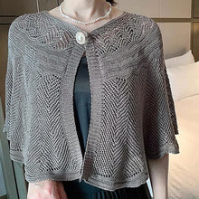 Load image into Gallery viewer, Hollow Shawl With Pearl Button