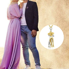Load image into Gallery viewer, The Tale of Two Lovers Necklace and Earrings,Couple hug necklace
