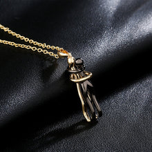 Load image into Gallery viewer, The Tale of Two Lovers Necklace and Earrings,Couple hug necklace