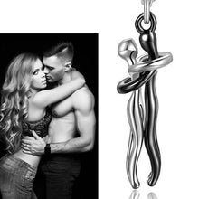 Load image into Gallery viewer, The Tale of Two Lovers Necklace and Earrings,Couple hug necklace