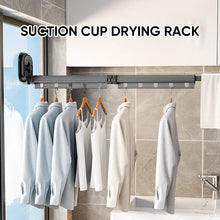 Load image into Gallery viewer, Wall-Mounted Foldable Clothes Drying Rack with Suction Cup