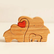 Load image into Gallery viewer, Wooden Elephant Family Puzzle