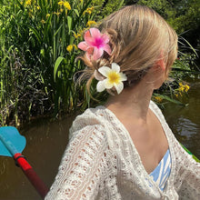 Load image into Gallery viewer, Egg flower hair clip