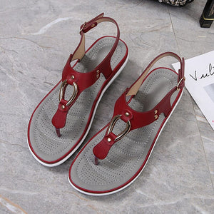 Summer Beach Solid Color Flip Flops For Women