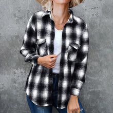 Load image into Gallery viewer, Loose Lapel Plaid Shirt