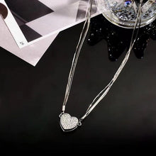 Load image into Gallery viewer, Diamond-Set Magnetic Heart Pendant