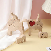 Load image into Gallery viewer, Wooden Elephant Family Puzzle