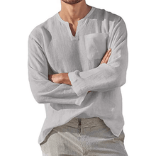 Load image into Gallery viewer, Men‘s Long-sleeved Linen Shirt