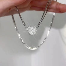 Load image into Gallery viewer, Diamond-Set Magnetic Heart Pendant