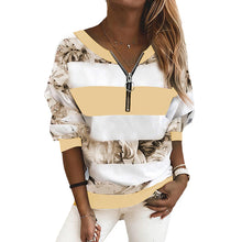 Load image into Gallery viewer, Printed V-Neck Pullover T-Shirt