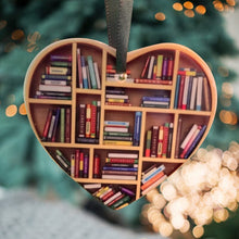 Load image into Gallery viewer, Cute Book Lovers Heart Ornament Bookshelf Decoration